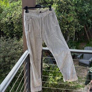 James Perse Light Gray Women’s Drawstring Corduroy Pants Size 3